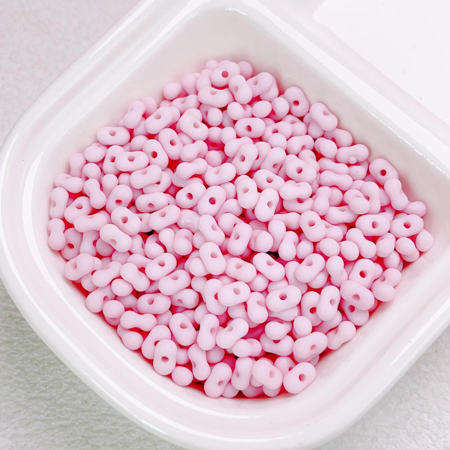 Clear Peanut Shaped Acrylic Beads 4x6.5mm Candy Series 200pcs 22