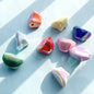 Plating Irregular Trapezoid Acrylic Beads 24mm Colorful Glossy 50pcs 4