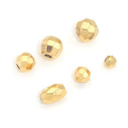 Stainless Steel Faceted Metal Beads 3-6.5mm Mixed Gold and Steel 10pcs 3