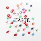 Flower Clay Beads 9mm Colorful Five-Petal Polymer 100pcs 3
