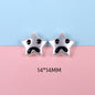 Hand Painted Cartoon Pattern Pearlized Acrylic Beads ABS Plastic 10pcs 12