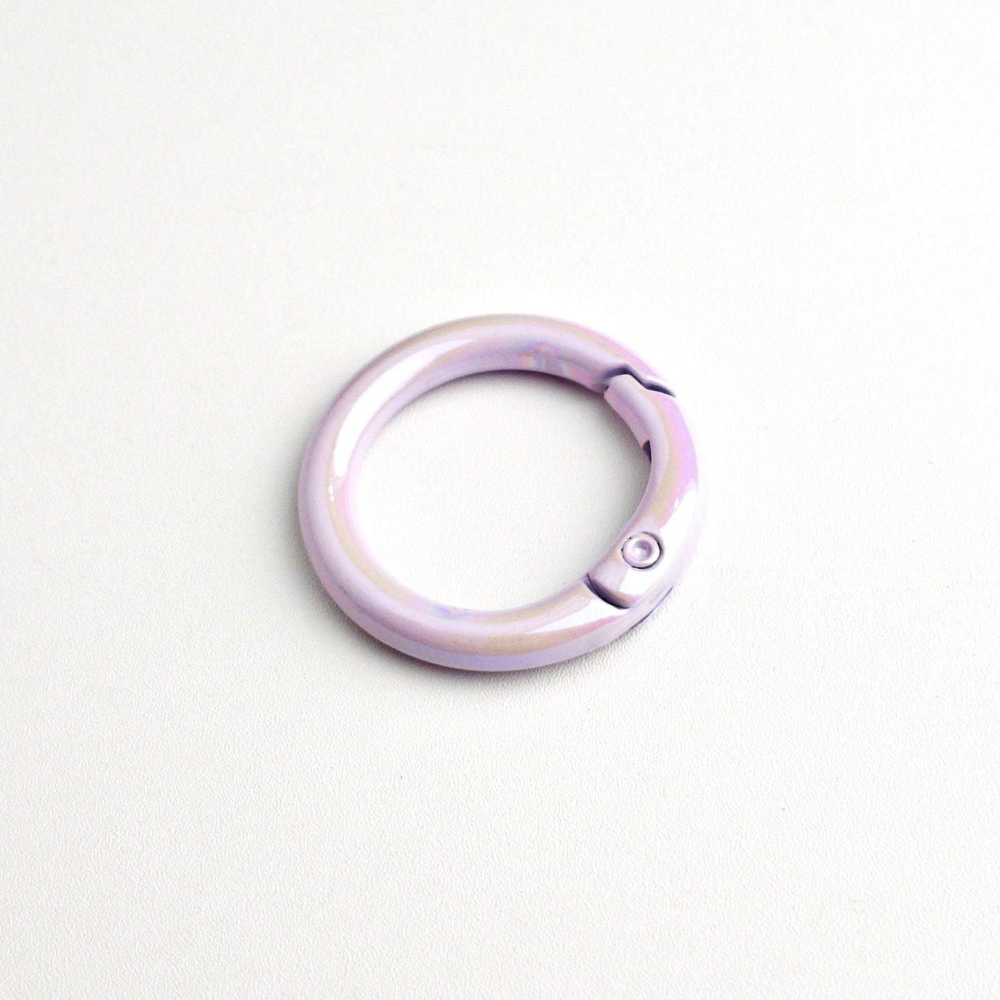 Alloy Iridescent Plating Spring Key Rings 20mm and 25mm 10pcs 11