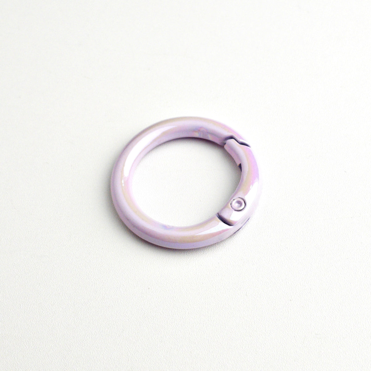 Alloy Iridescent Plating Spring Key Rings 20mm and 25mm 10pcs 11