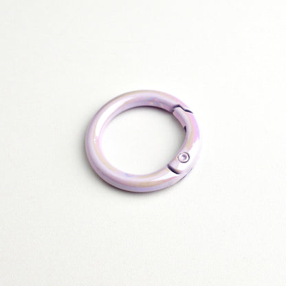 Alloy Iridescent Plating Spring Key Rings 20mm and 25mm 10pcs 11