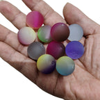 Gradient Bubblegum Beads 20mm Rubberized Two-Color Matte Finish 50pcs 5