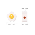 Flower Clay Beads 9mm Fried Egg Design Polymer 100pcs 3