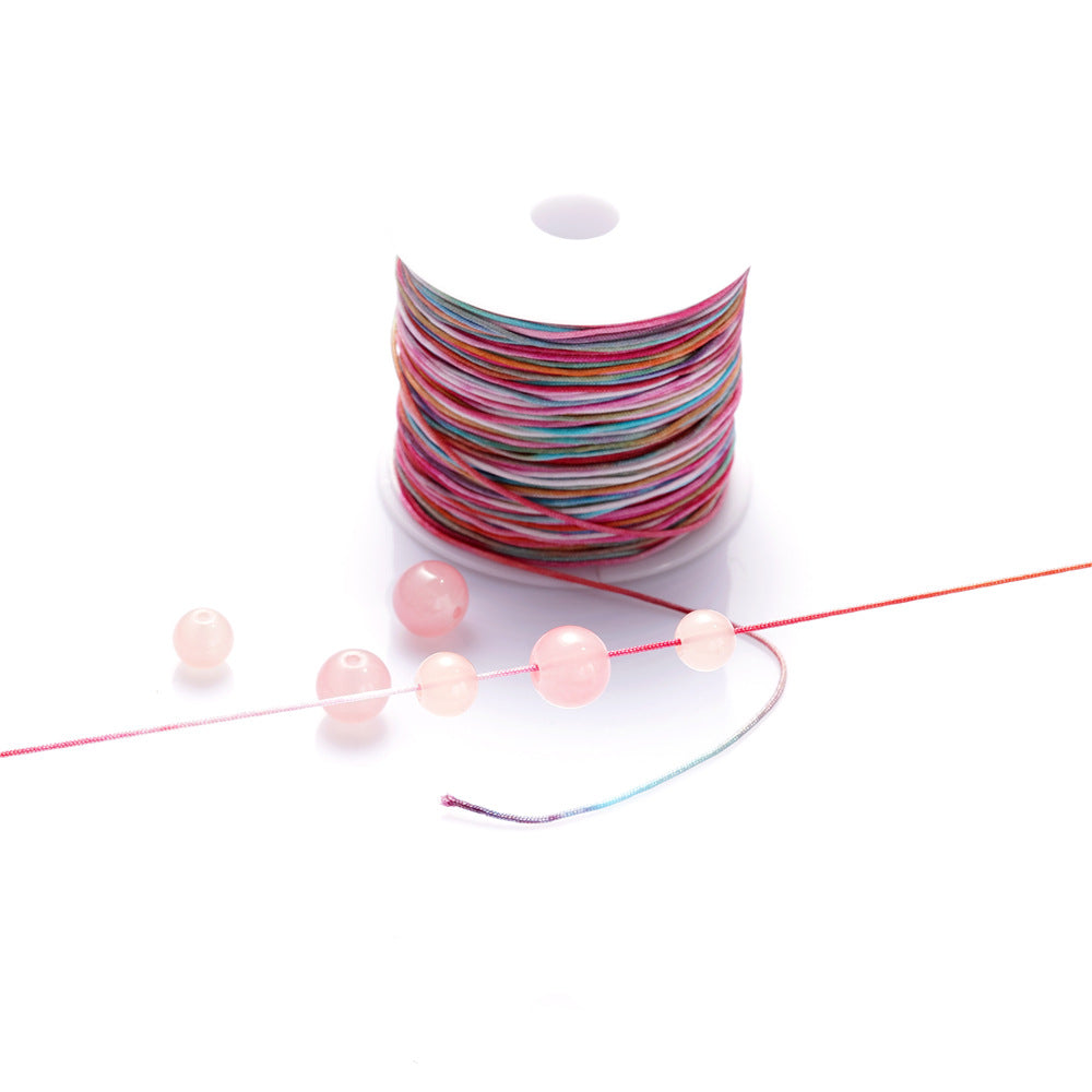 Nylon Rainbow Variegated Beading Thread 0.8mm Diameter 60m Spool 2