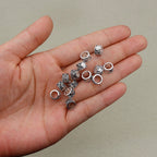 Alloy Hollow Coin Patterned Spacer Beads 8*5mm Antique Silver 100pcs 4