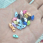 Yarn Knot Metal Beads 6mm x 9mm Baking Painted Zinc Alloy 20pcs 3