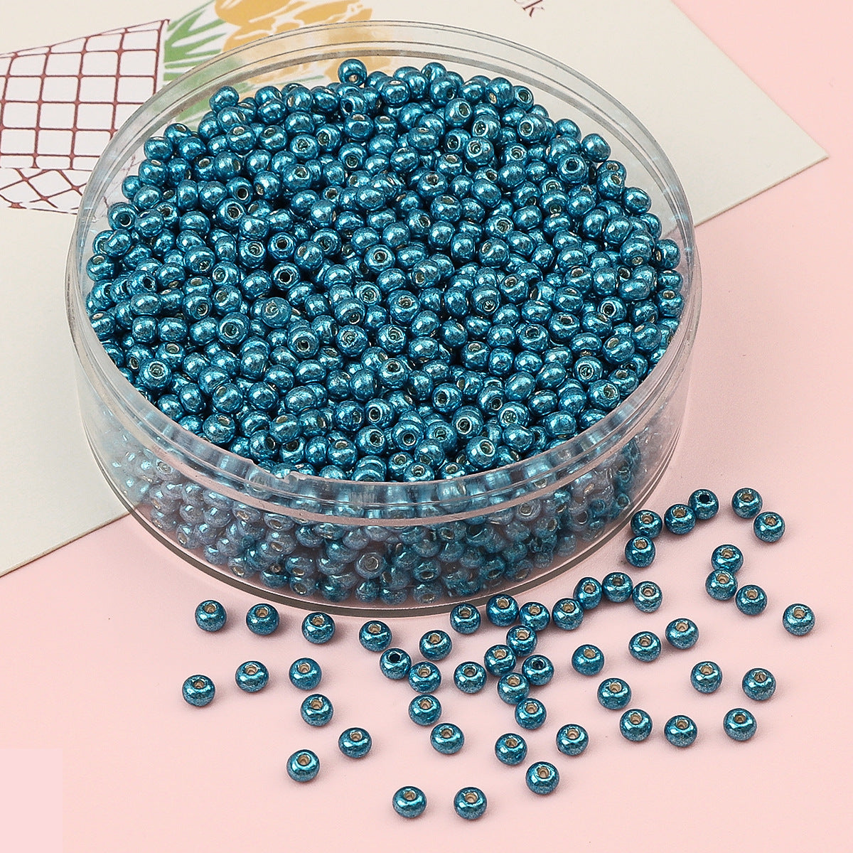 Metallic Seed Glass Beads 2mm Premium Colorful Shimmering 3000pcs 16