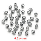 Stainless Steel Lantern Crimp Metal Beads 4/5/6mm Mixed Finish 20pcs 5