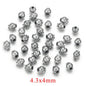 Stainless Steel Lantern Crimp Metal Beads 4/5/6mm Mixed Finish 20pcs 5