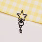 Zinc Alloy Star Keychain Buckles with Mini Lobster Clasps 5cm 20pcs 15