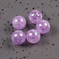 Plating Round Acrylic Beads 16mm AB Colored Crackle 100pcs 18