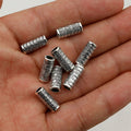 Tube Metal Beads 13mm Tibetan Imitation Braided Pattern Alloy 1pc 3