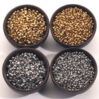 Stainless Steel Flat Crimp Metal Beads 1.5-4mm Mixed Sizes 100pcs 4