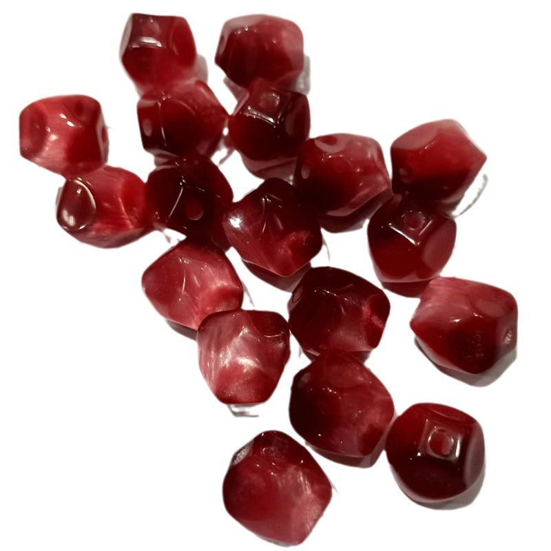 Gradient Fig Shaped Resin Beads 10mm Multicolor Ombre 40pcs 5
