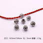 Hollow Spherical Metal Beads Large Hole Intricate Floral Cut-Out 100pcs 11