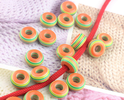 Resin Donut Spacer Beads 14mm Colorful 500pcs 14
