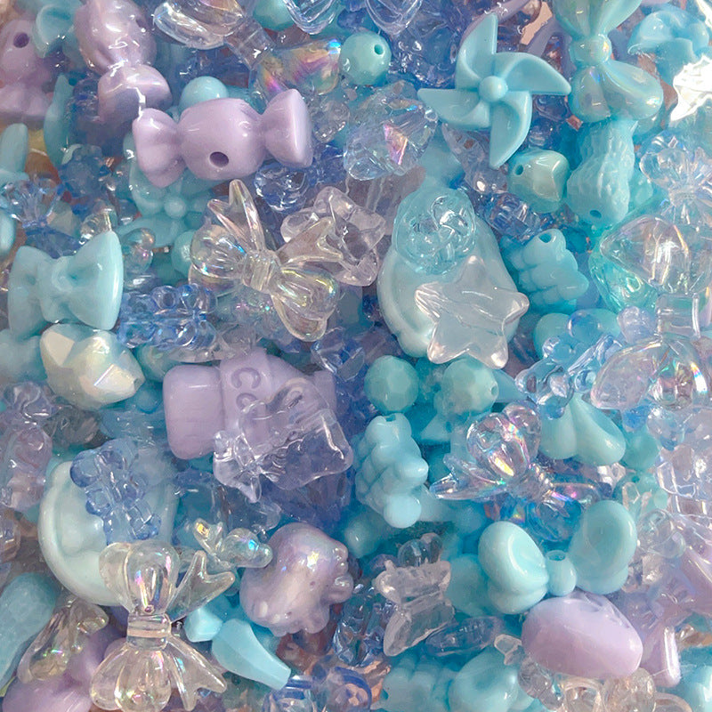 Multicolor Mixed Shape Acrylic Beads Vibrant Pastel Colors 7