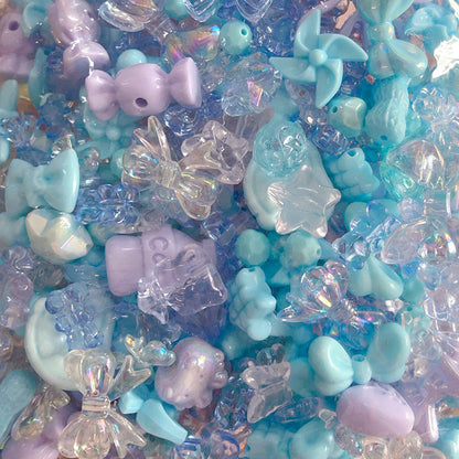 Multicolor Mixed Shape Acrylic Beads Vibrant Pastel Colors 7
