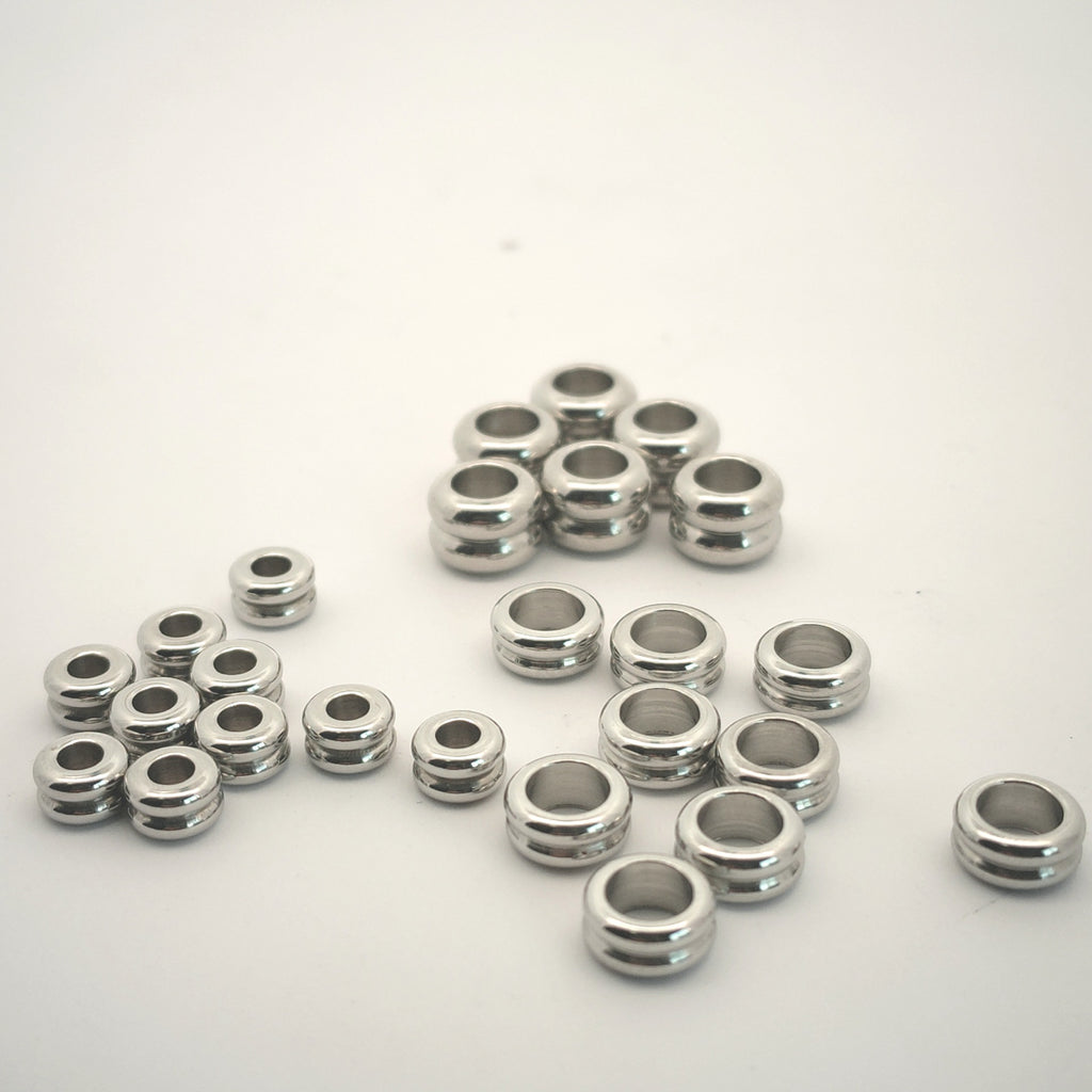 Stainless Steel Double Arc Spacer Beads 5-7mm 100pcs 2