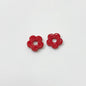 Lampwork Glass Beads Five Petal Flower 15mm Solid Color 10pcs 11