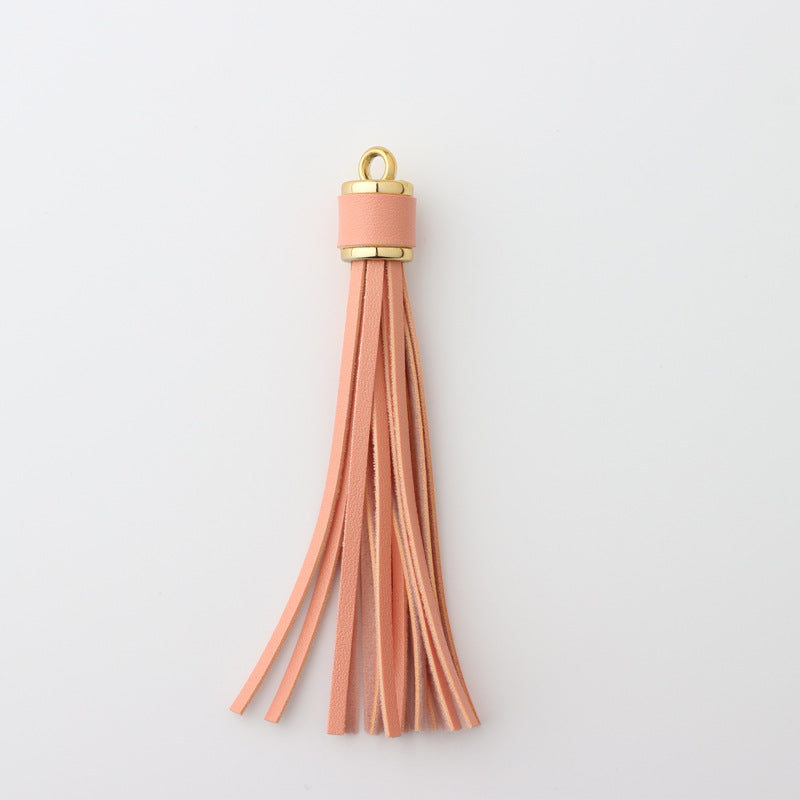 PU Leather Tassel Keychain with Gold Electroplated Hardware 23