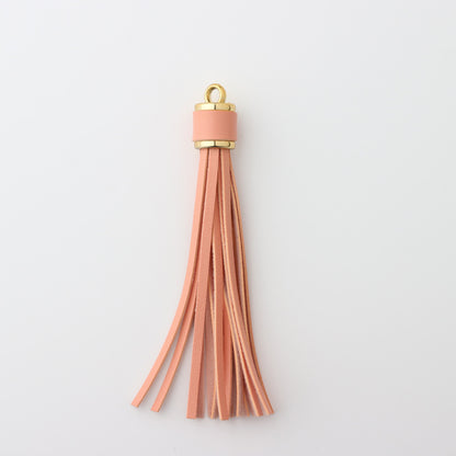 PU Leather Tassel Keychain with Gold Electroplated Hardware 23
