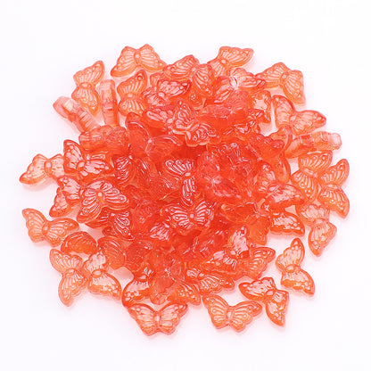 Czech Glass Beads Butterfly 8 15mm Dual Color Gradient Transparent 50pcs 14