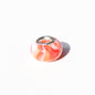 Blooming Color Marble Resin Spacer Beads 14mm Glossy Metal-Lined Hole 100pcs 14