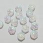 Vintage Cat Claw Glass Beads 15mm Glossy Translucent Colors 50pcs 16