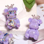 Crown Bear Acrylic Beads 22x38mm Glossy with Jewels 5pcs 9