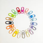 Colorful Zinc Alloy Keychain Clasps 32mm Plating 10pcs