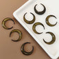 Vintage Crescent and Hexagonal Prism Resin Beads 20/12mm Mixed Shapes 30pcs 5