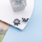 Vintage Crown Rhinestone Beads 12mm Alloy Pave Mixed Finishes 50pcs 6
