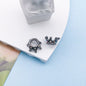 Vintage Crown Rhinestone Beads 12mm Alloy Pave Mixed Finishes 50pcs 6