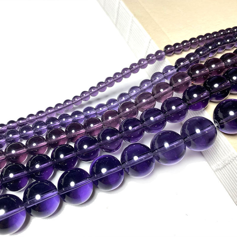 Colored Transparent Round Glass Beads 12mm Assorted Colors 31pcs 8