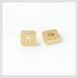 Brass Square Spacer Beads Geometric Silver Tone 100pcs 8
