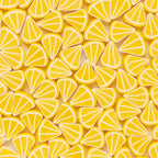 Flat Clay Beads 10mm Citrus Fruit Polymer Mixed Colors 100pcs 6