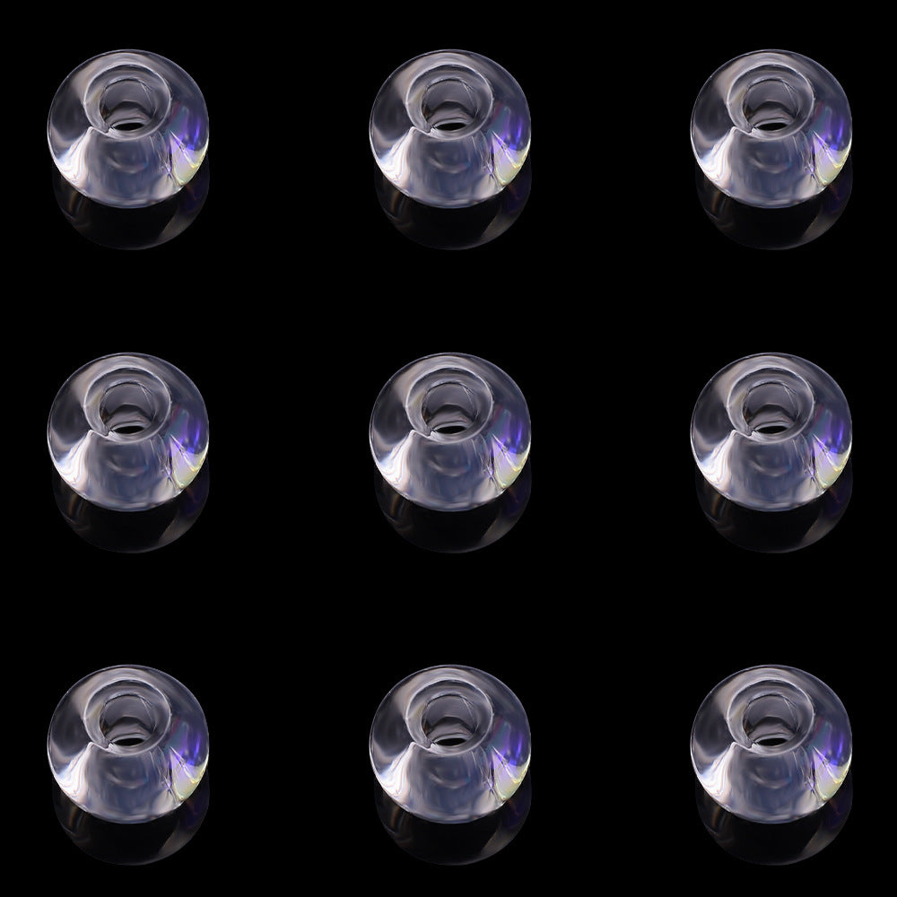 Glass Smooth Spacer Beads 8mm 10mm Large Hole Electroplated 50pcs 12