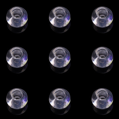 Glass Smooth Spacer Beads 8mm 10mm Large Hole Electroplated 50pcs 12