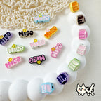 Camera Milk Carton Painted Metal Beads Glossy Enamel 20pcs 4