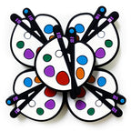 Silicone Focal Beads Drawing Board Paint Palette with Brushes 20pcs 4