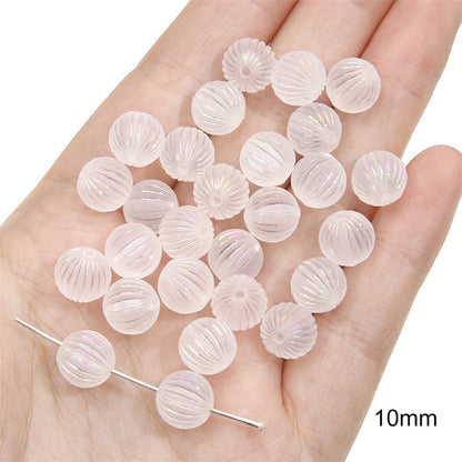 Semi-transparent Frosted Acrylic Beads Matte Finish Mixed Shapes 19