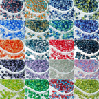 Crackle Glass Beads Round 10mm Transparent Mixed Colors 50pcs