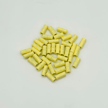 Bamboo Tube Metal Beads 3x8mm Baking Painted Alloy 40pcs 11