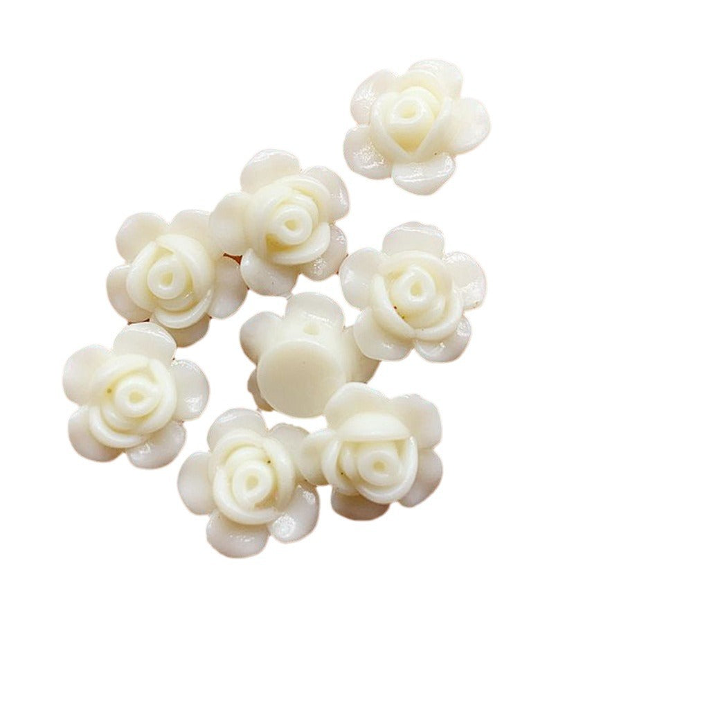 Japanese Camellia Acrylic Beads 12mm Pastel Colors 100pcs 5