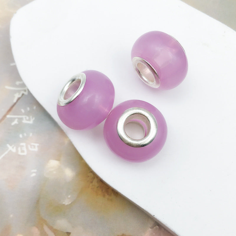 Purple Tone Resin Spacer Beads Mixed Shapes and Finishes 40pcs 8