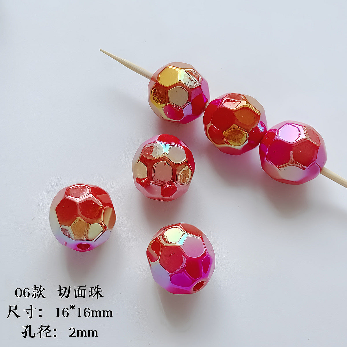 Hand Painted Christmas Acrylic Beads Glossy Green Bells Snowflakes 1pc 7